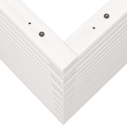 Pflanzkübel 50X50X68,5 Cm Massivholz Kiefer Weiß