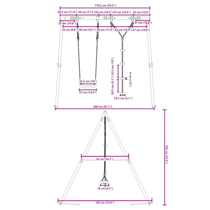 Schaukel-Set Mit Schaukelsitz Und Kletterschaukel