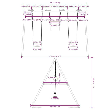 Schaukel-Set Mit Schaukelsitzen Und Trapez