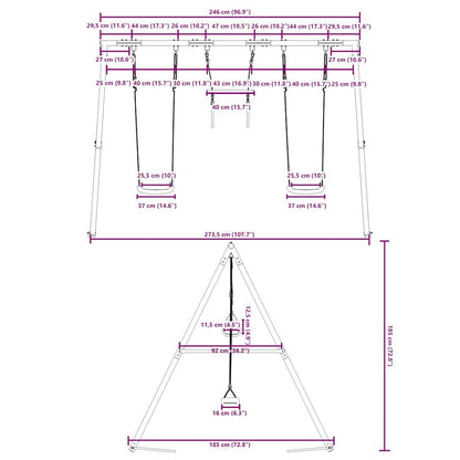 Schaukel-Set Mit Schaukelsitzen Und Trapez