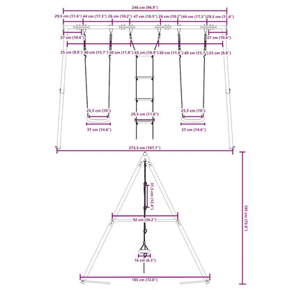 Schaukel-Set Mit Schaukelsitzen Und Strickleiter