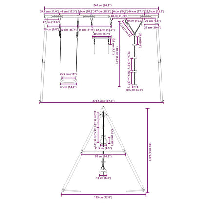 Schaukel-Set Mit Schaukelsitz Trapez Und Kletterschaukel