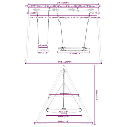 Schaukel-Set Mit Schaukelsitz Und Nestschaukel
