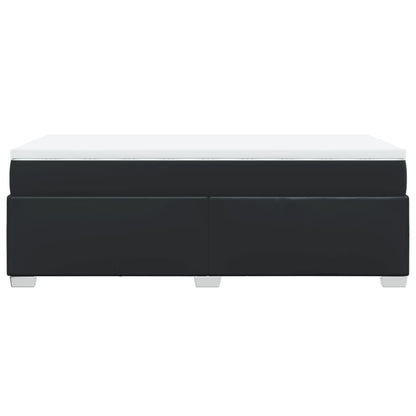 Boxspringbett Mit Matratze Schwarz Kunstleder