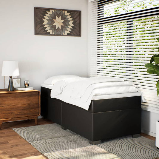 Boxspringbett Mit Matratze Schwarz Kunstleder