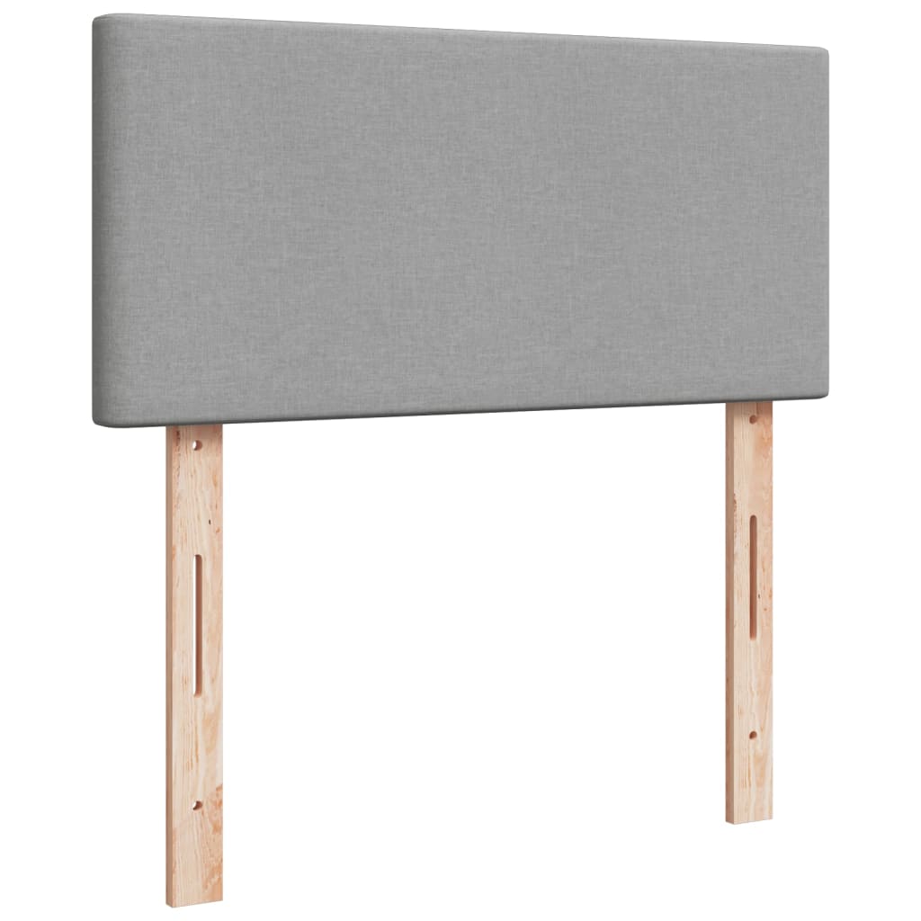 Boxspringbett Mit Matratze Stoff Hellgrau