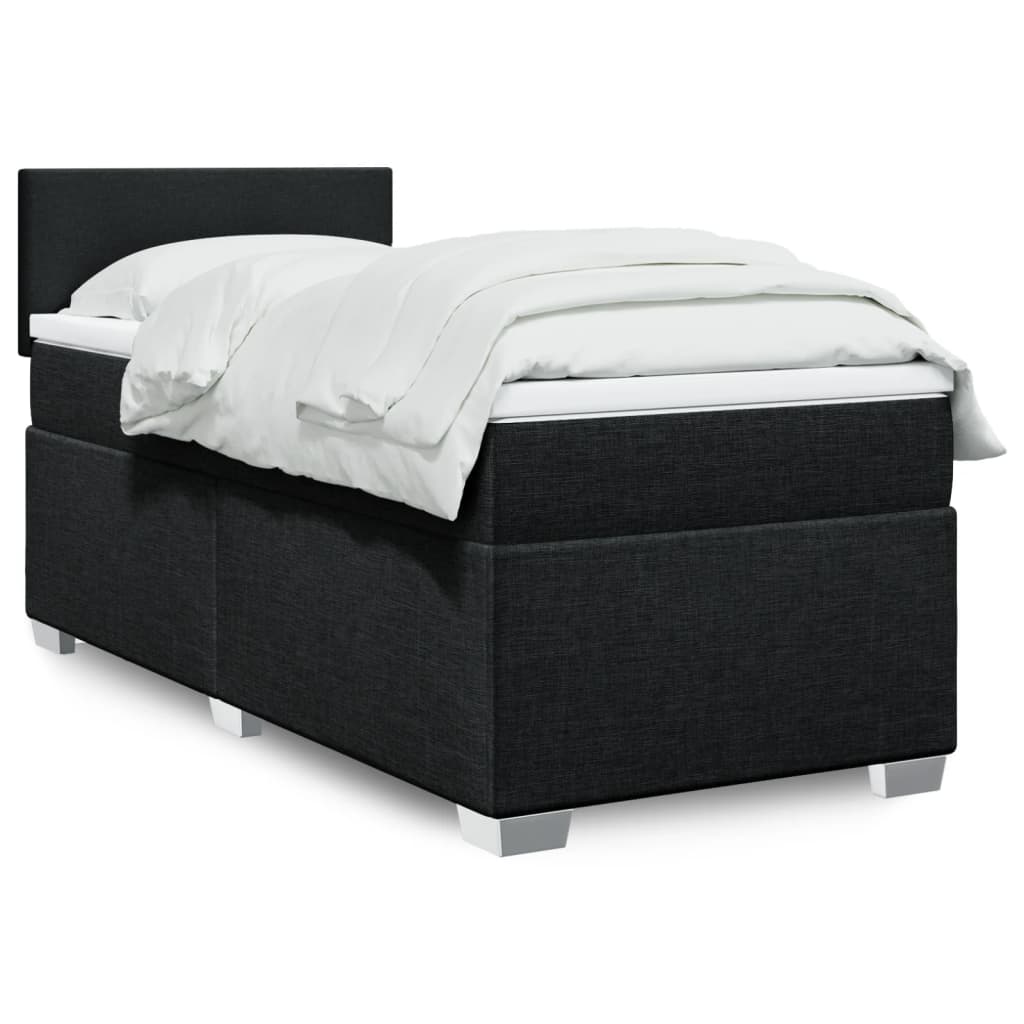 Boxspringbett Mit Matratze Stoff Schwarz