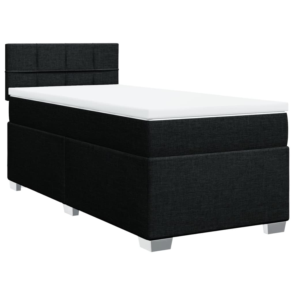 Boxspringbett Mit Matratze Stoff Schwarz