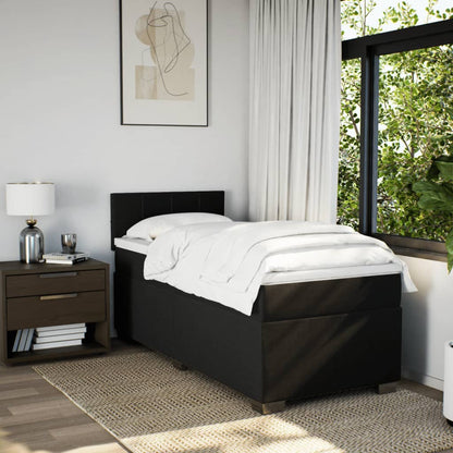 Boxspringbett Mit Matratze Stoff Schwarz