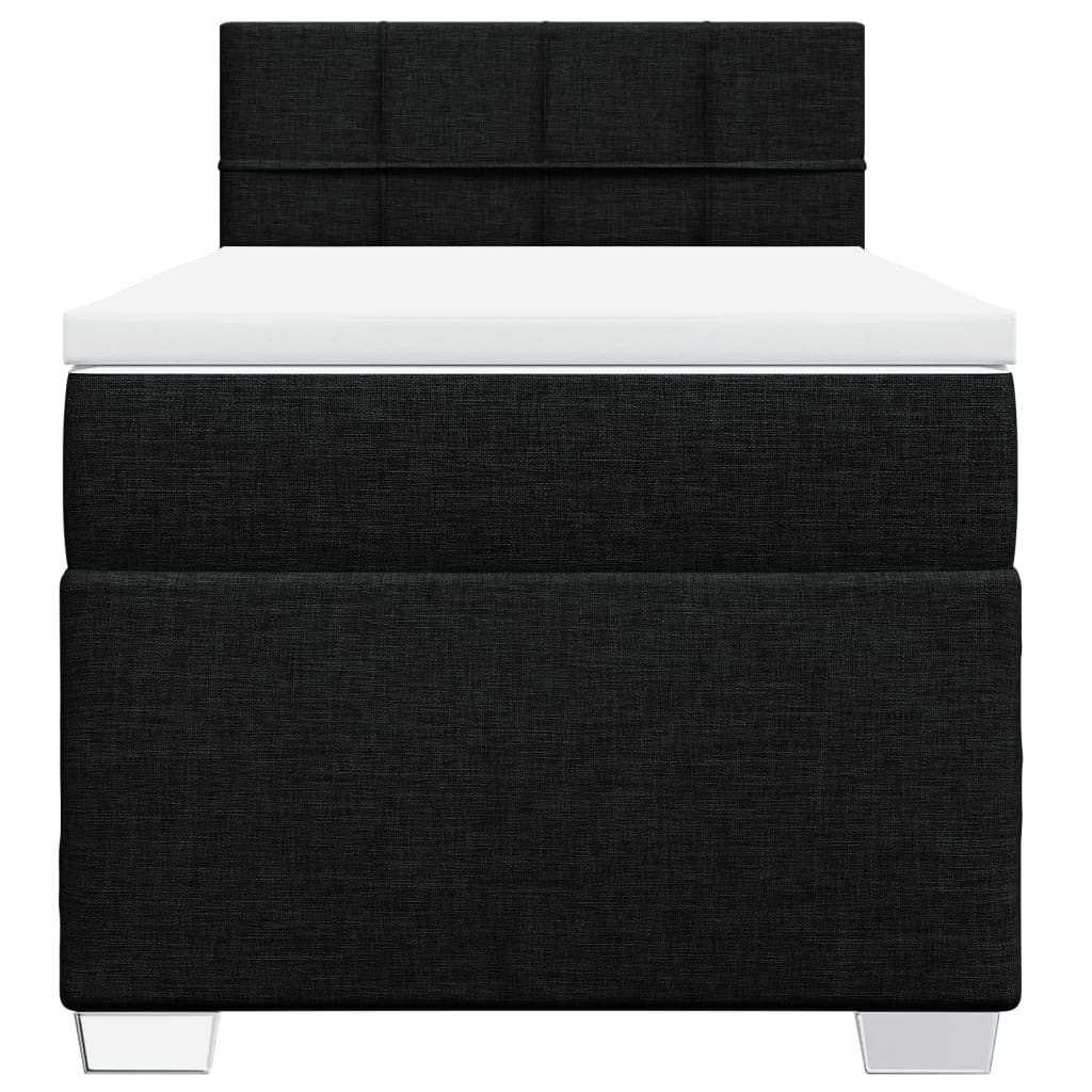 Boxspringbett Mit Matratze Stoff Schwarz