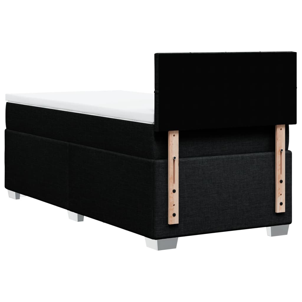 Boxspringbett Mit Matratze Stoff Schwarz