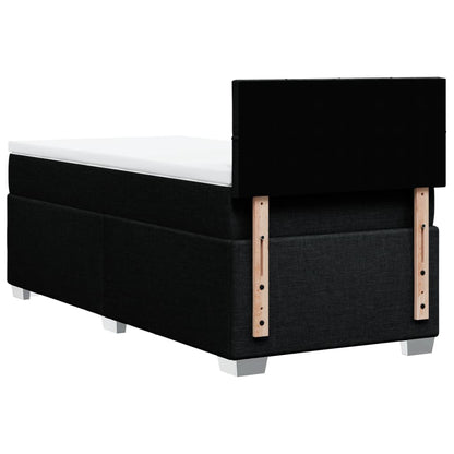 Boxspringbett Mit Matratze Stoff Schwarz