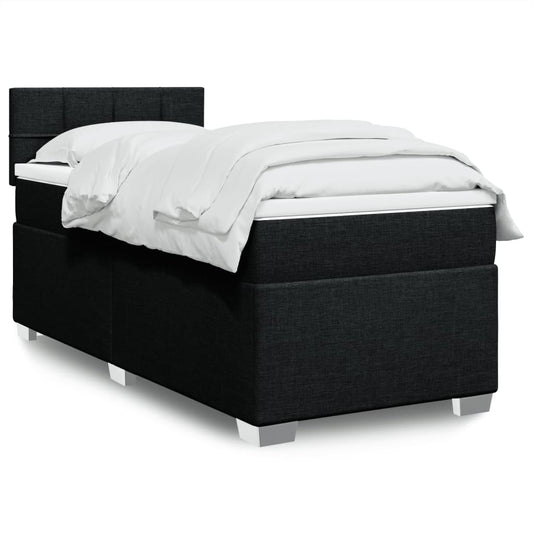 Boxspringbett Mit Matratze Stoff Schwarz