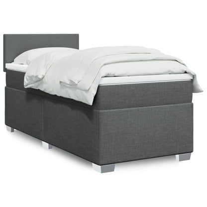 Boxspringbett Mit Matratze Stoff Dunkelgrau