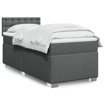 Boxspringbett Mit Matratze Stoff Dunkelgrau