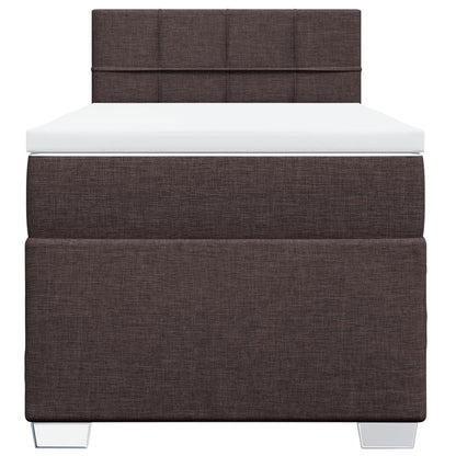 Boxspringbett Mit Matratze Stoff Dunkelbraun