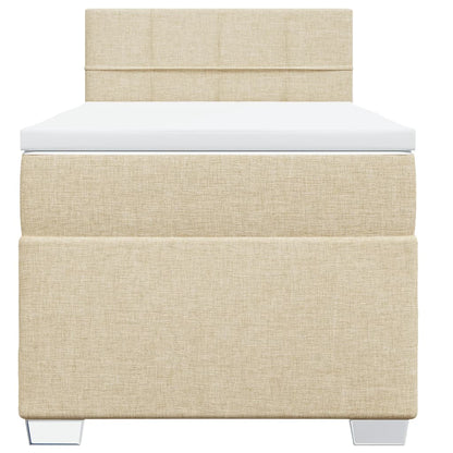 Boxspringbett Mit Matratze Stoff Creme