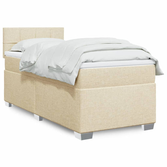 Boxspringbett Mit Matratze Stoff Creme