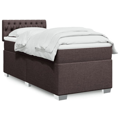 Boxspringbett Mit Matratze Stoff Dunkelbraun