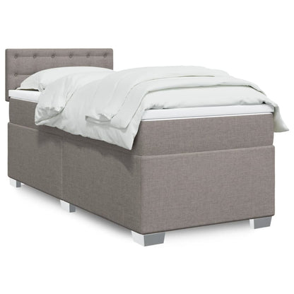 Boxspringbett Mit Matratze Stoff Taupe