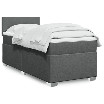 Boxspringbett Mit Matratze Stoff Dunkelgrau