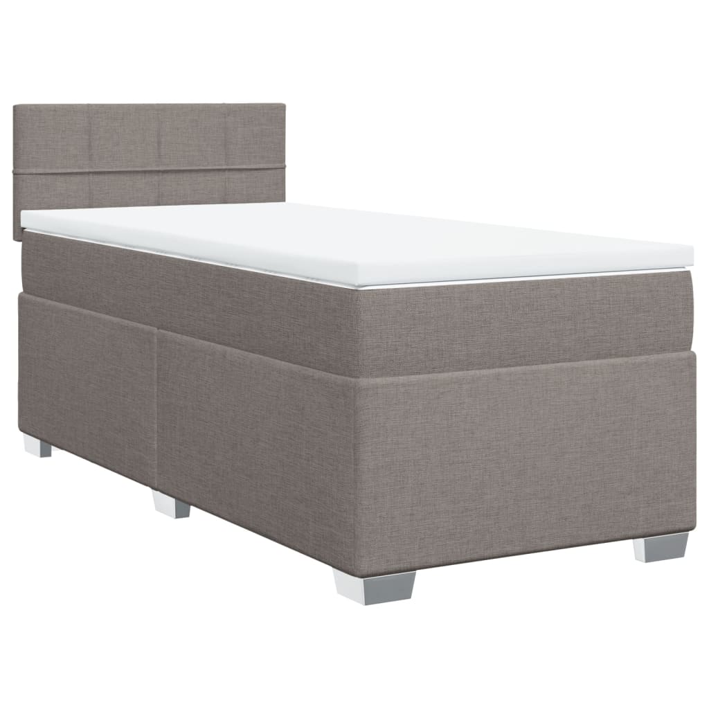Boxspringbett Mit Matratze Stoff Taupe