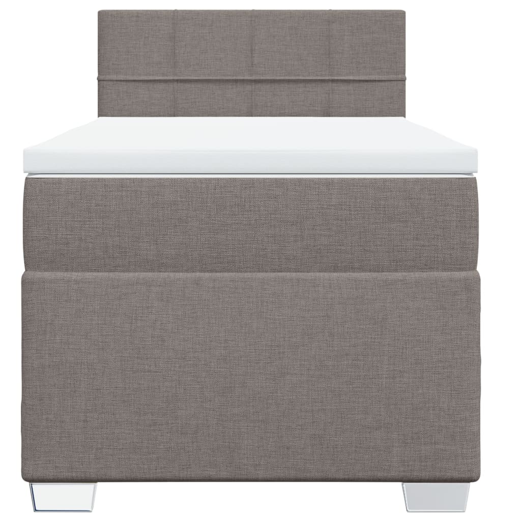 Boxspringbett Mit Matratze Stoff Taupe