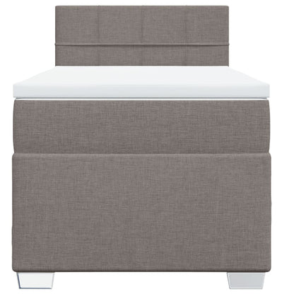 Boxspringbett Mit Matratze Stoff Taupe