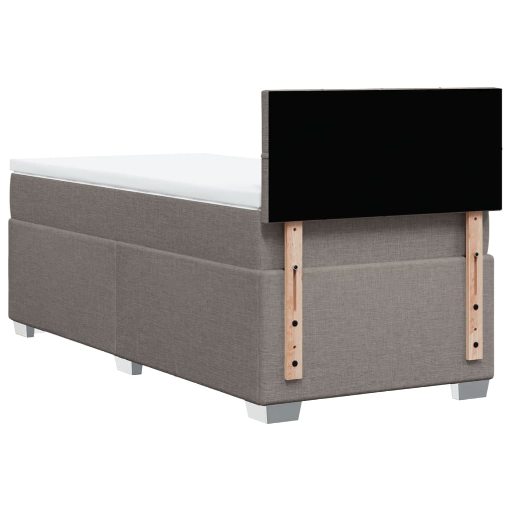 Boxspringbett Mit Matratze Stoff Taupe