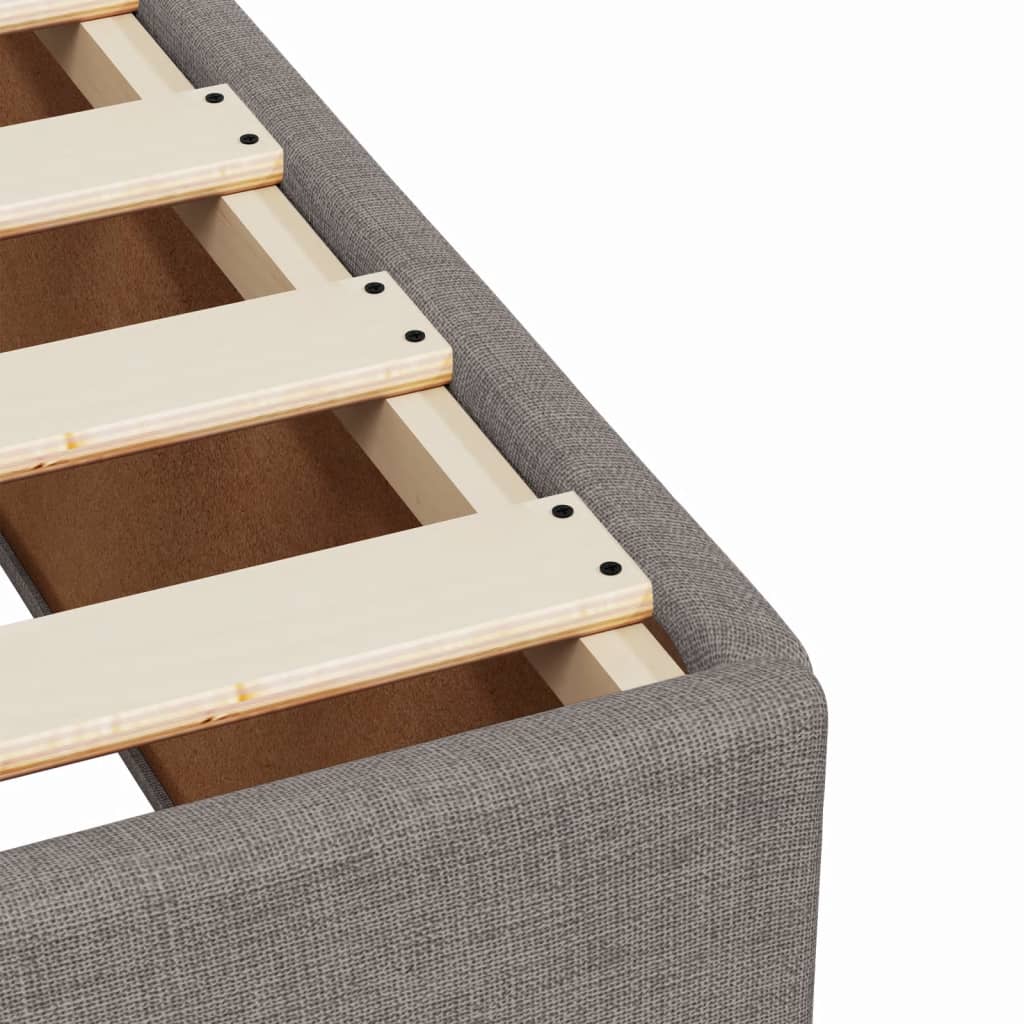 Boxspringbett Mit Matratze Stoff Taupe