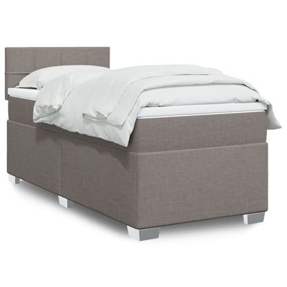 Boxspringbett Mit Matratze Stoff Taupe