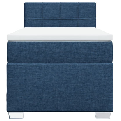 Boxspringbett Mit Matratze Stoff Blau