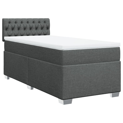 Boxspringbett Mit Matratze Stoff Dunkelgrau