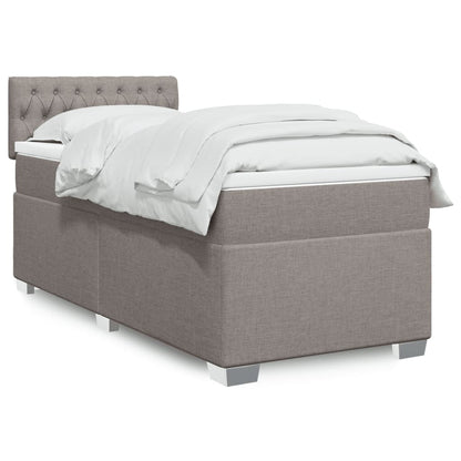 Boxspringbett Mit Matratze Stoff Taupe