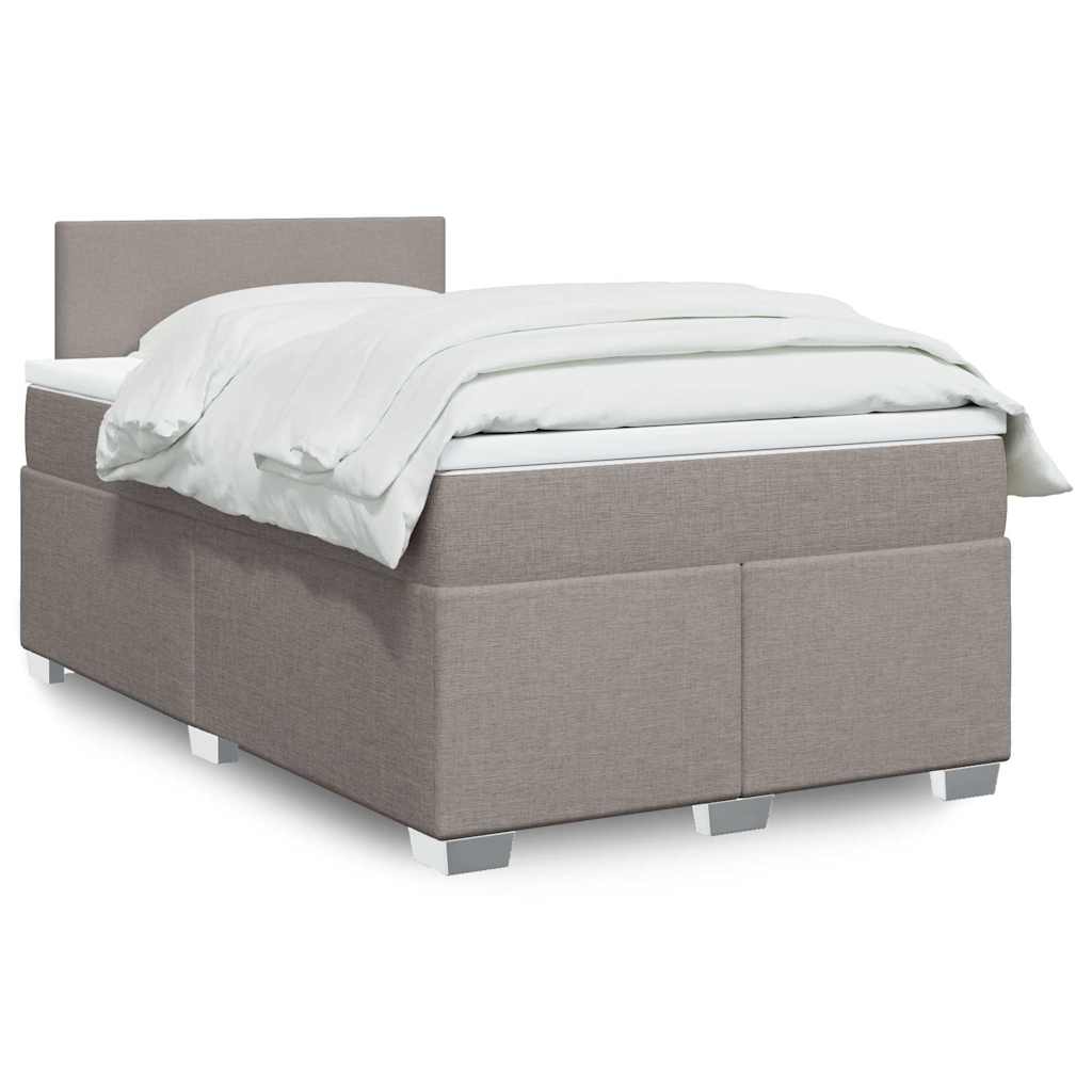 Boxspringbett Mit Matratze Stoff Taupe