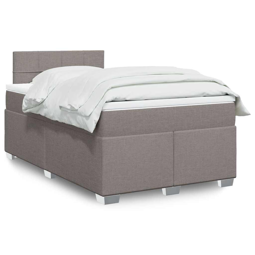 Boxspringbett Mit Matratze Stoff Taupe