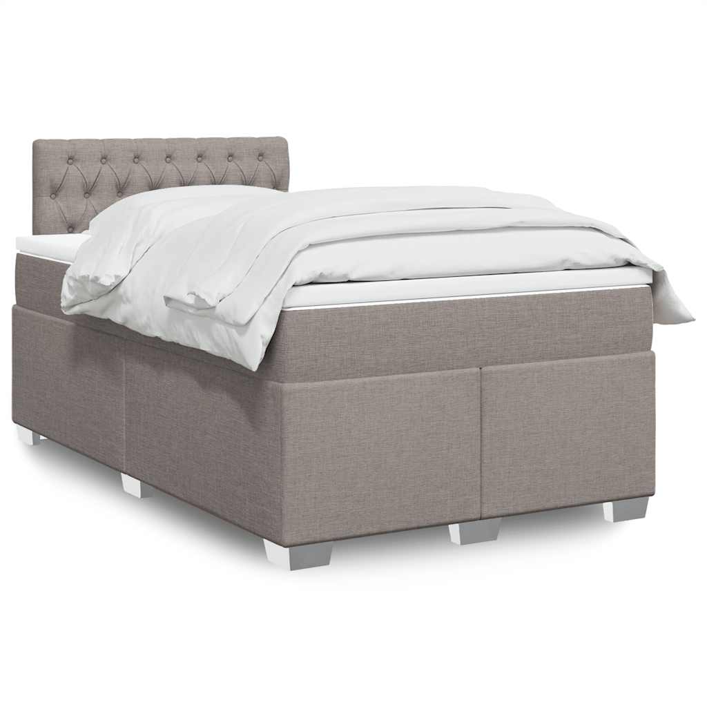 Boxspringbett Mit Matratze Stoff Taupe