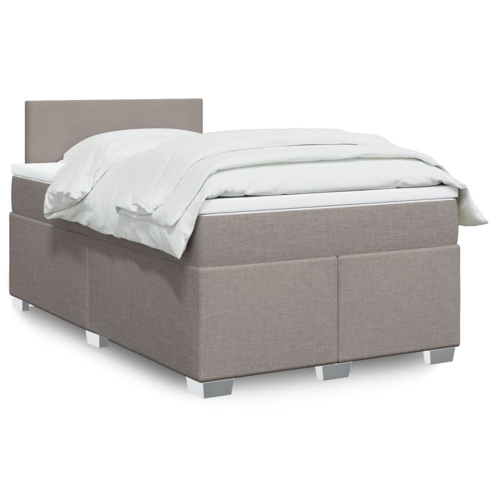 Boxspringbett Mit Matratze Stoff Taupe