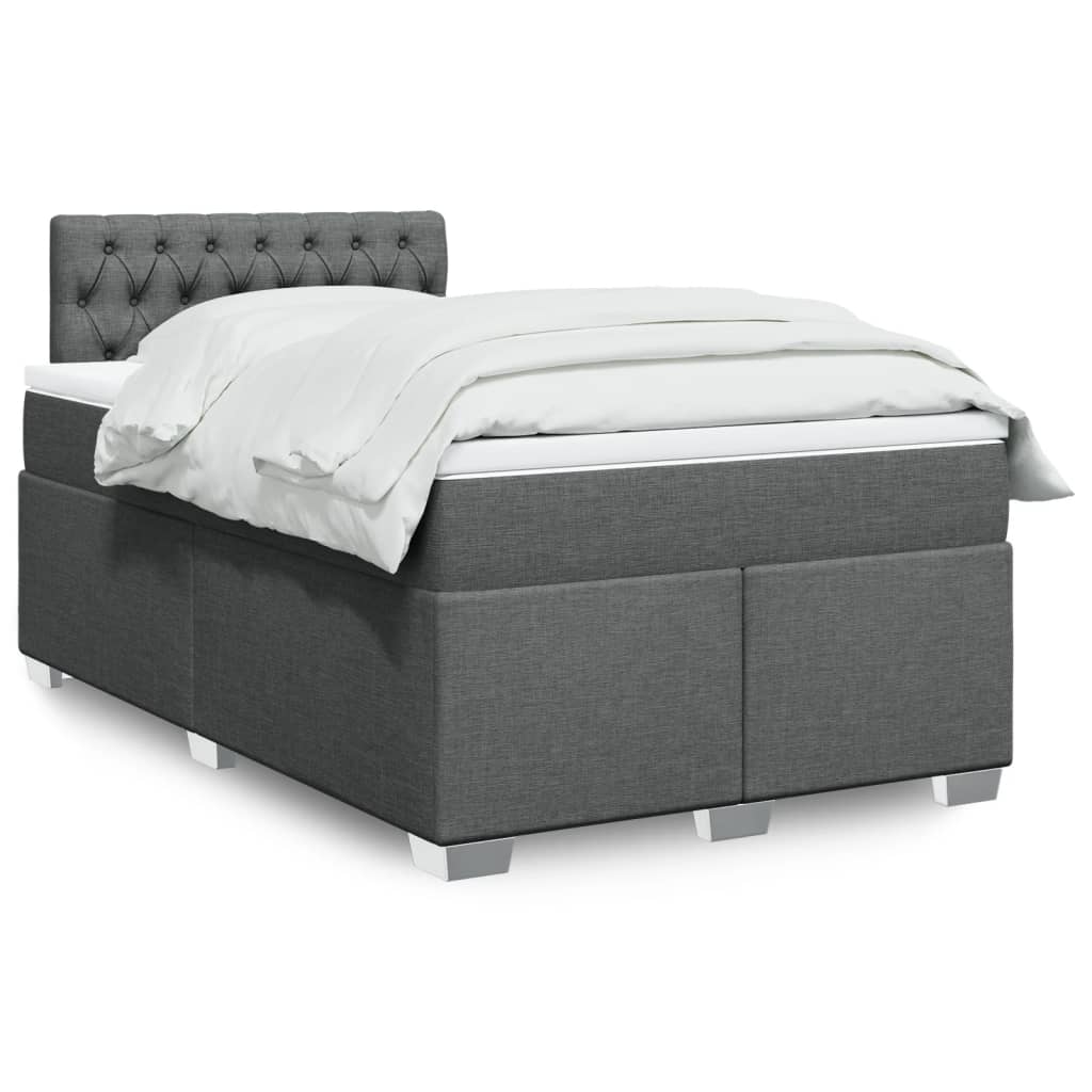 Boxspringbett Mit Matratze Stoff Dunkelgrau
