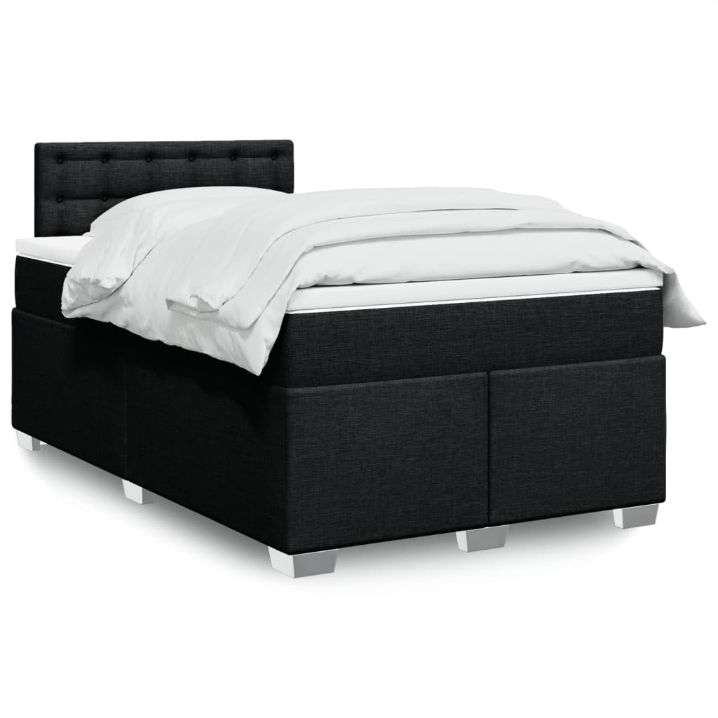 Boxspringbett Mit Matratze Stoff Schwarz