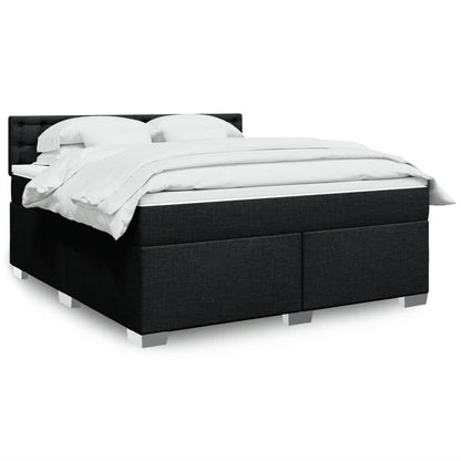 Boxspringbett Mit Matratze Stoff Schwarz
