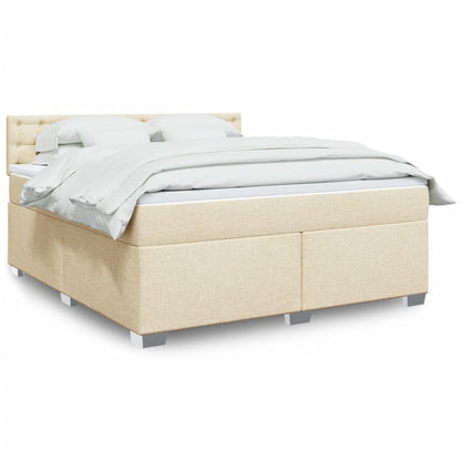 Boxspringbett Mit Matratze Stoff Creme