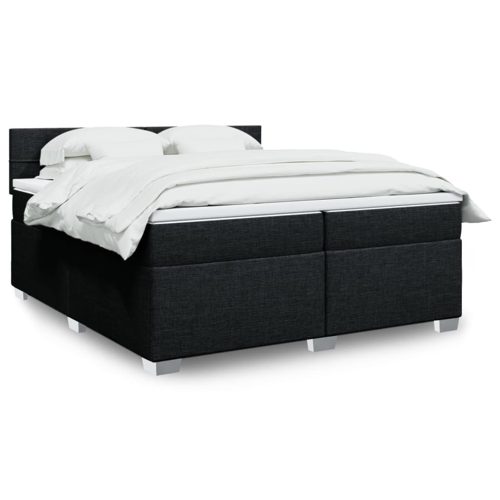 Boxspringbett Mit Matratze Stoff Schwarz