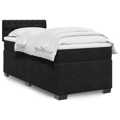 Boxspringbett Mit Matratze Samt Schwarz