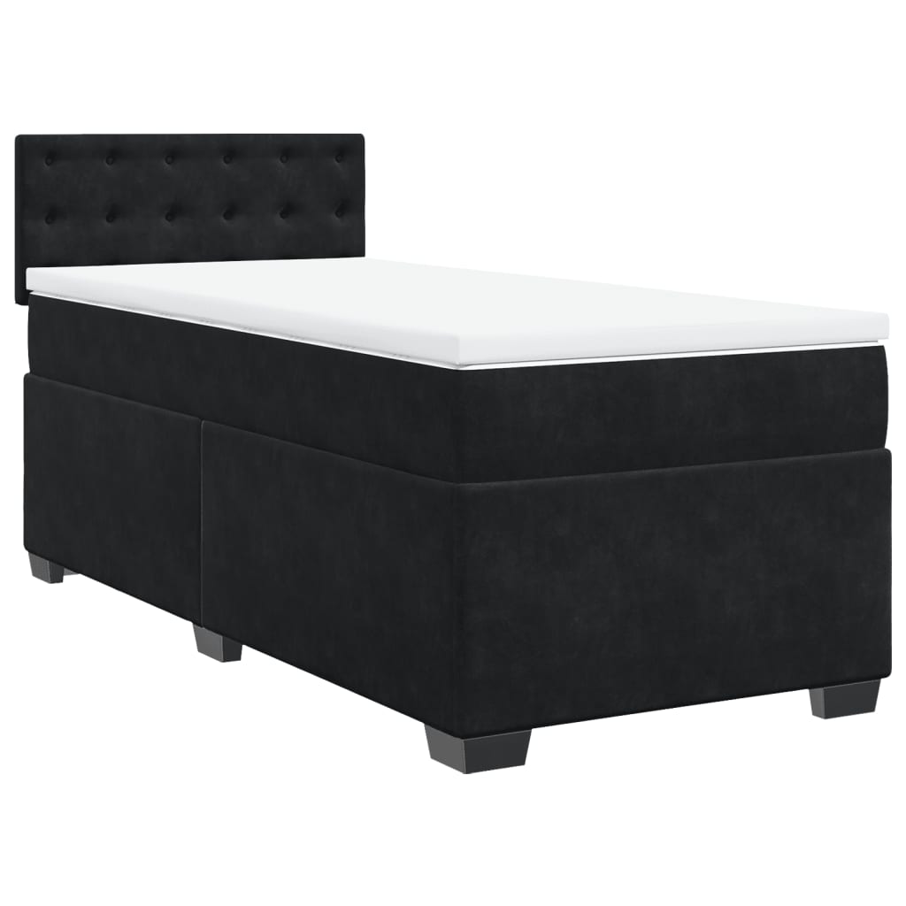 Boxspringbett Mit Matratze Samt Schwarz