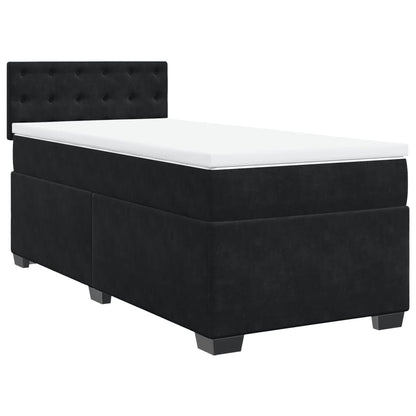 Boxspringbett Mit Matratze Samt Schwarz