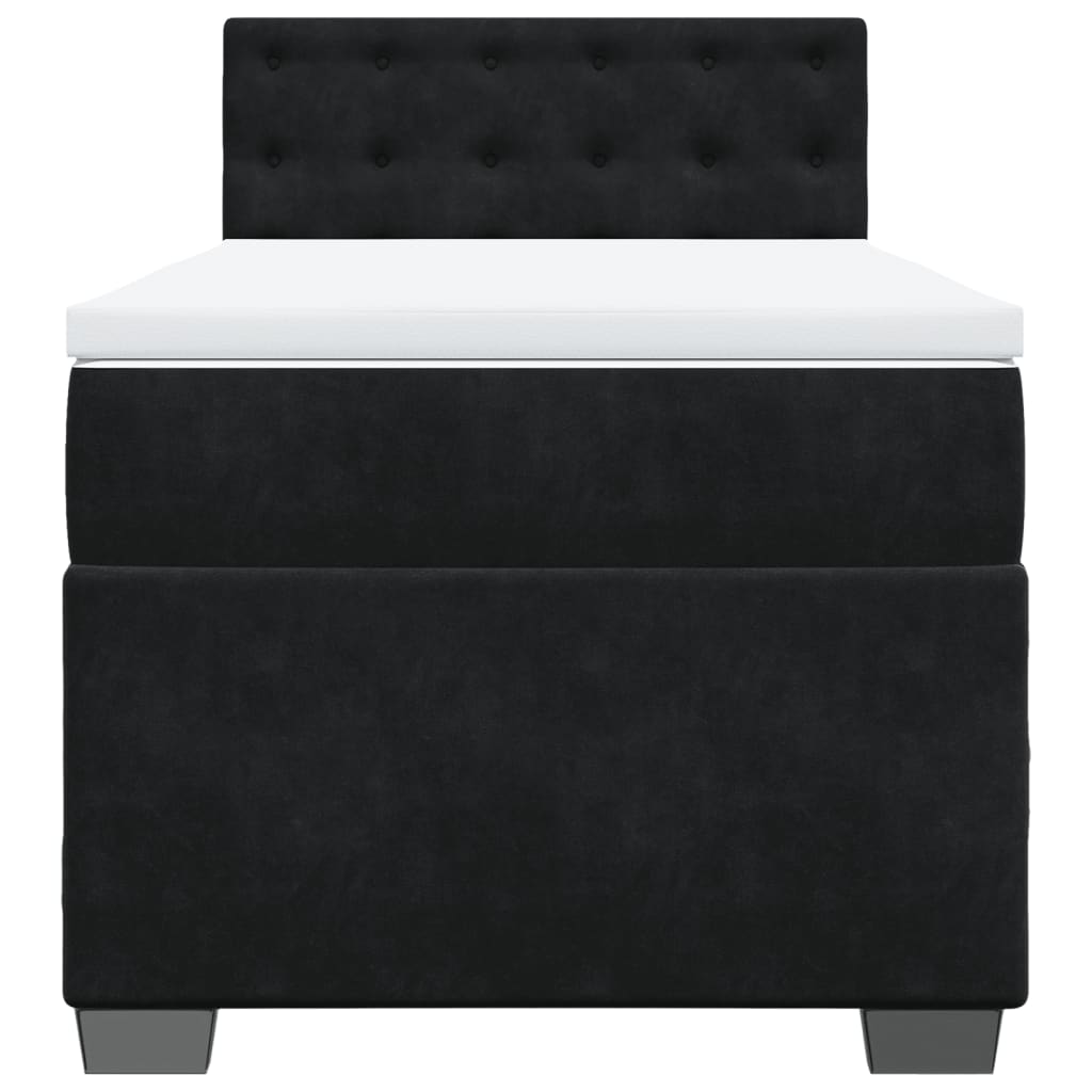 Boxspringbett Mit Matratze Samt Schwarz