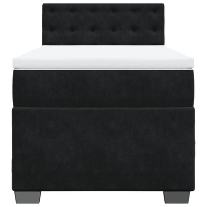 Boxspringbett Mit Matratze Samt Schwarz