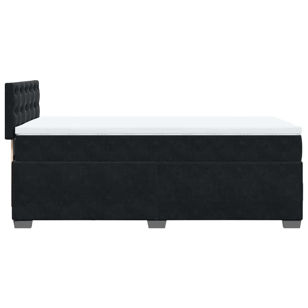 Boxspringbett Mit Matratze Samt Schwarz