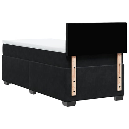 Boxspringbett Mit Matratze Samt Schwarz